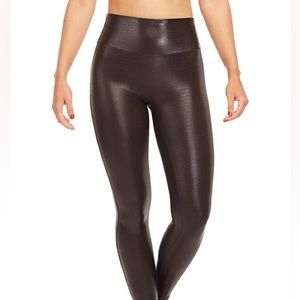 SPANX Faux Leather Croc Shine Leggings